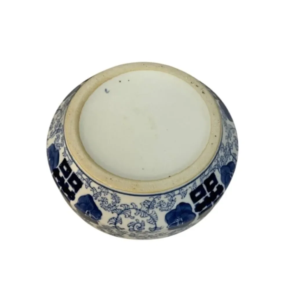 Vintage Bombay Co Lidded Blue and White Porcelain Bowl, Asian